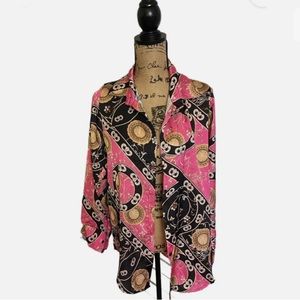 Versace vibes Fuchsia Baroque Print Shirt. Regular Fit Machine washable 💝🫶🏼